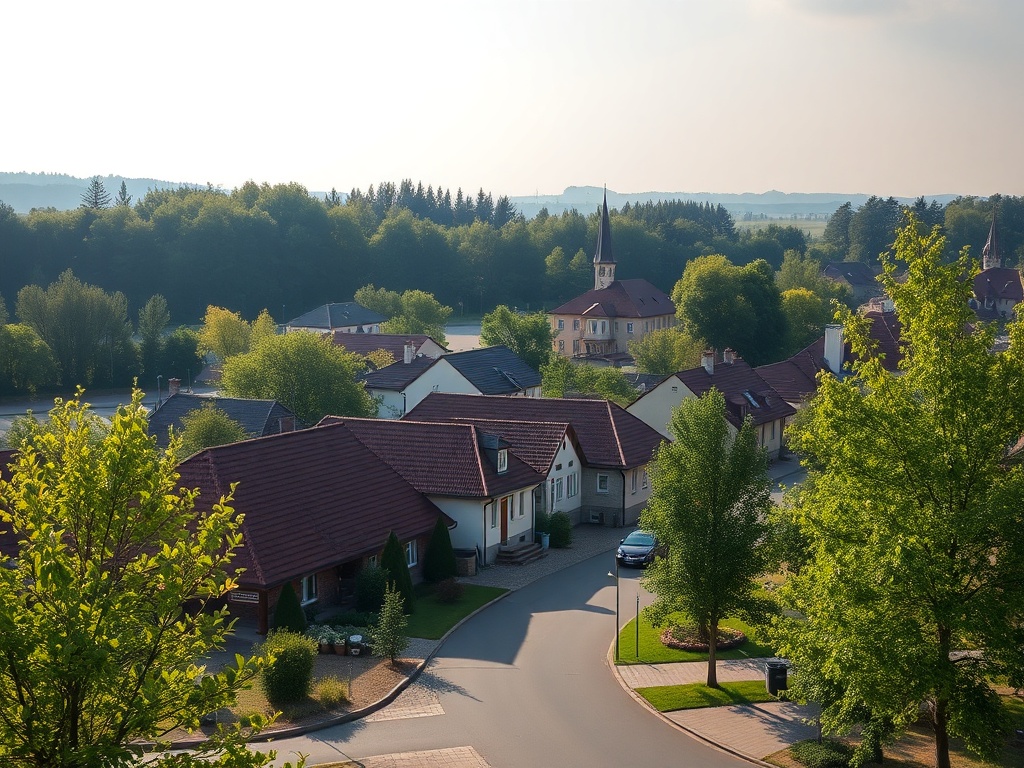 Bocian biały siedzący na gnieździe, symbol powrotu wiosny do Myszkowia